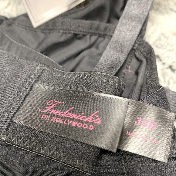 Fredricks of Hollywood woman black shear bra sz 36D (runs small) - Picture 3 of 5